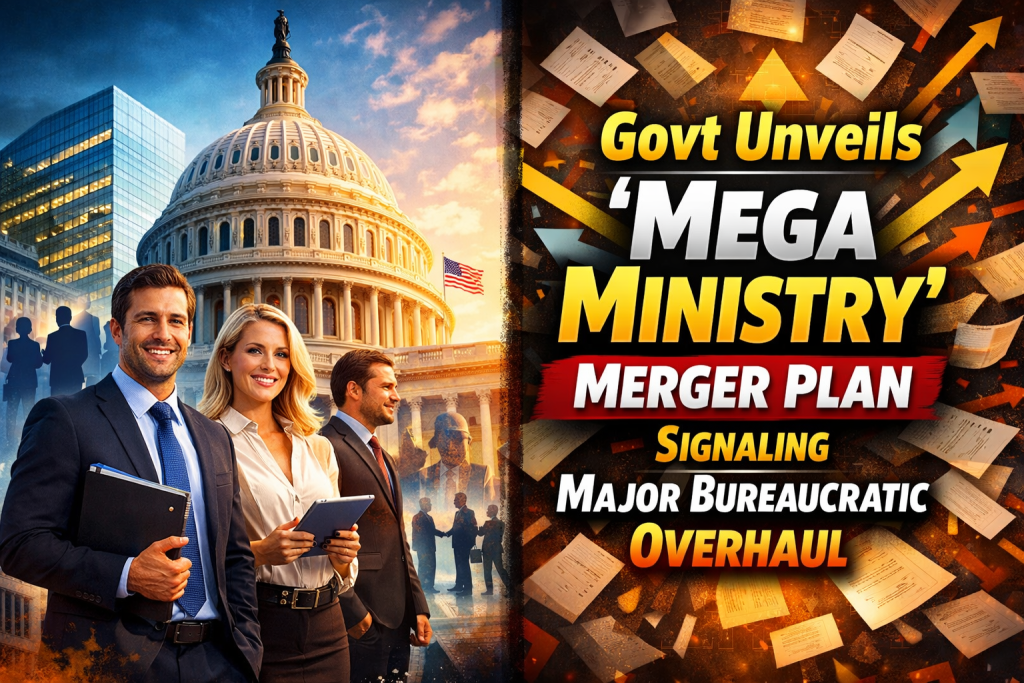 Govt Unveils ‘Mega Ministry’ Merger Plan, Signaling Major Bureaucratic Overhaul
