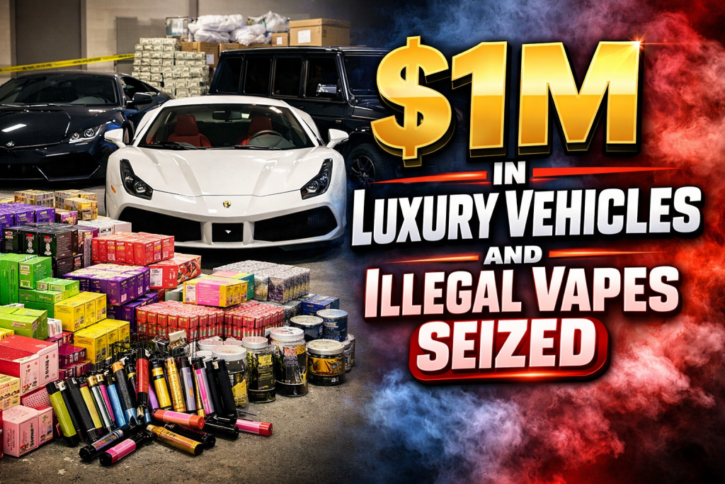 New Zealand Police Bust $1M in Luxury Vehicles and Illegal Vapes Seized