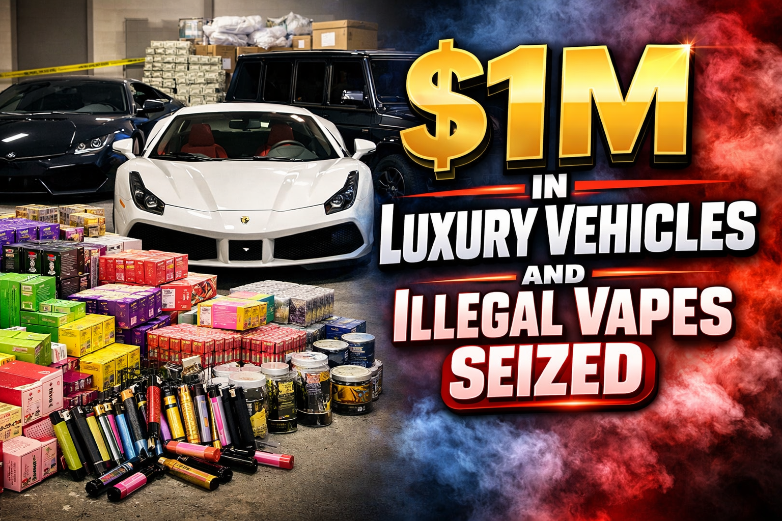 New Zealand Police Bust $1M in Luxury Vehicles and Illegal Vapes Seized
