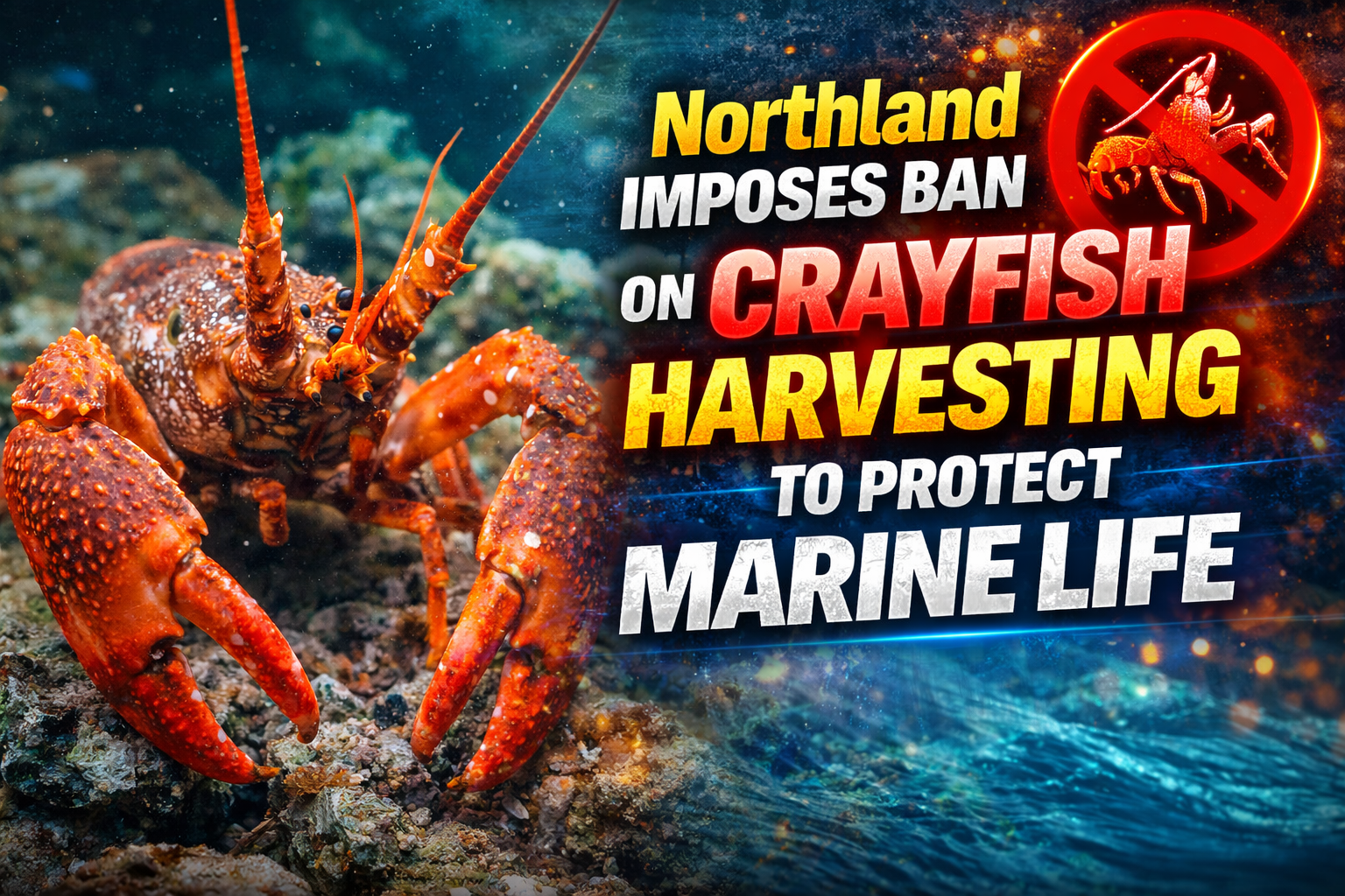 Northland Imposes Ban on Crayfish Harvesting to Protect Marine Life