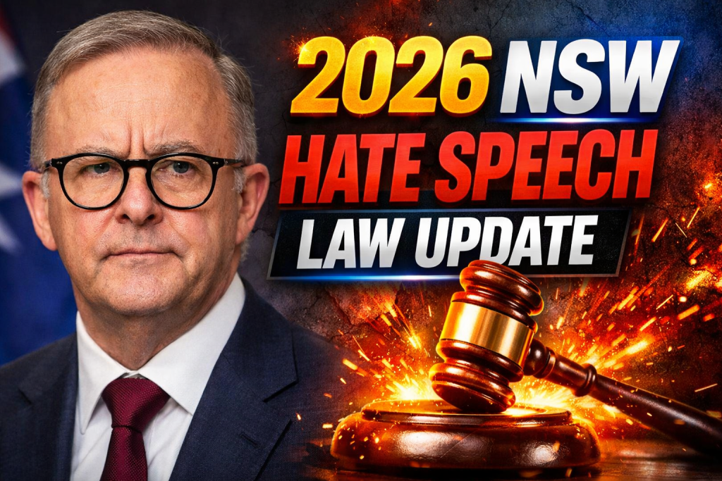 2026 NSW Hate Speech Law Update Venue Controls, Fines & Crackdown on “Factories of Hate”