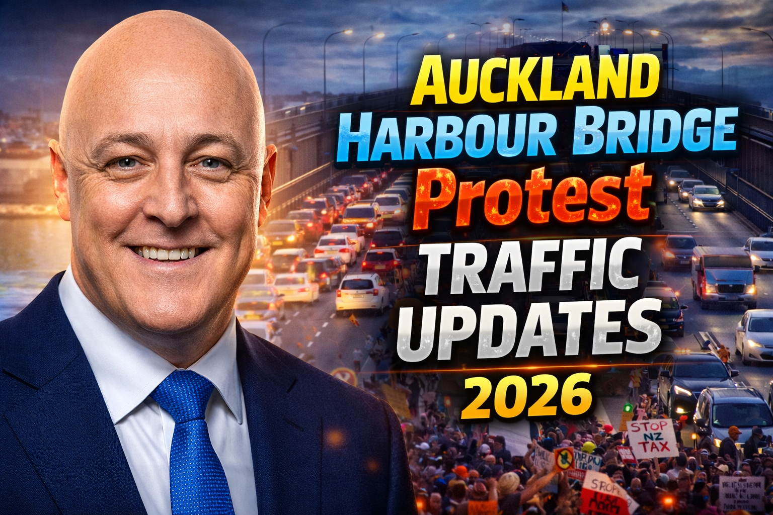 Auckland Harbour Bridge Protest Traffic Updates 2026 Closures, Delays, and Live Conditions