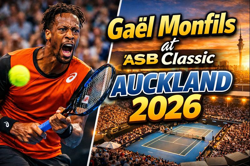 Gaël Monfils at ASB Classic Auckland 2026 Full Results and Match Highlights