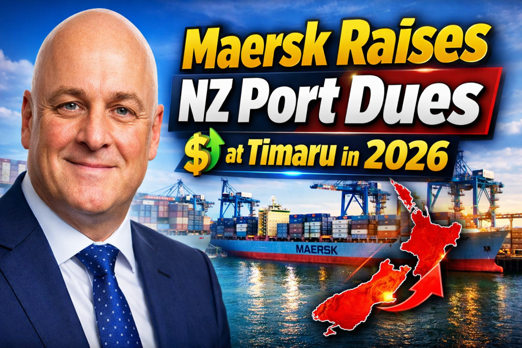 Maersk Raises NZ Port Dues at Timaru in 2026 What Exporters and Importers Need to Know