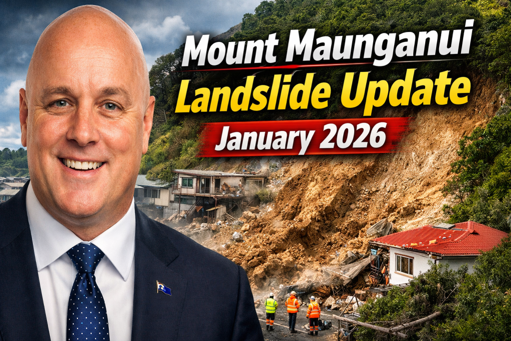 Mount Maunganui Landslide Update January 2026 Search Continues for Missing Persons