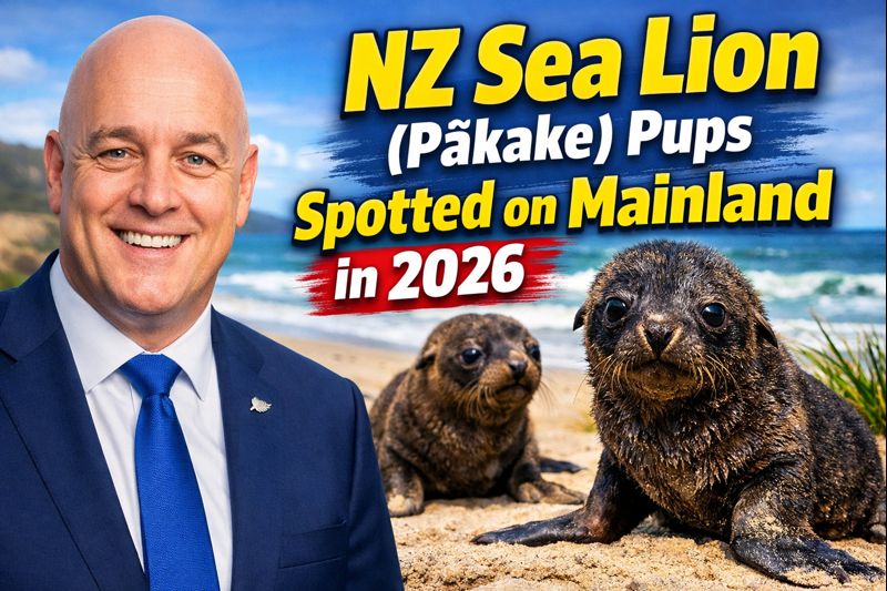 NZ Sea Lion (Pākake) Pups Spotted on Mainland in 2026 – What It Means for Wildlife