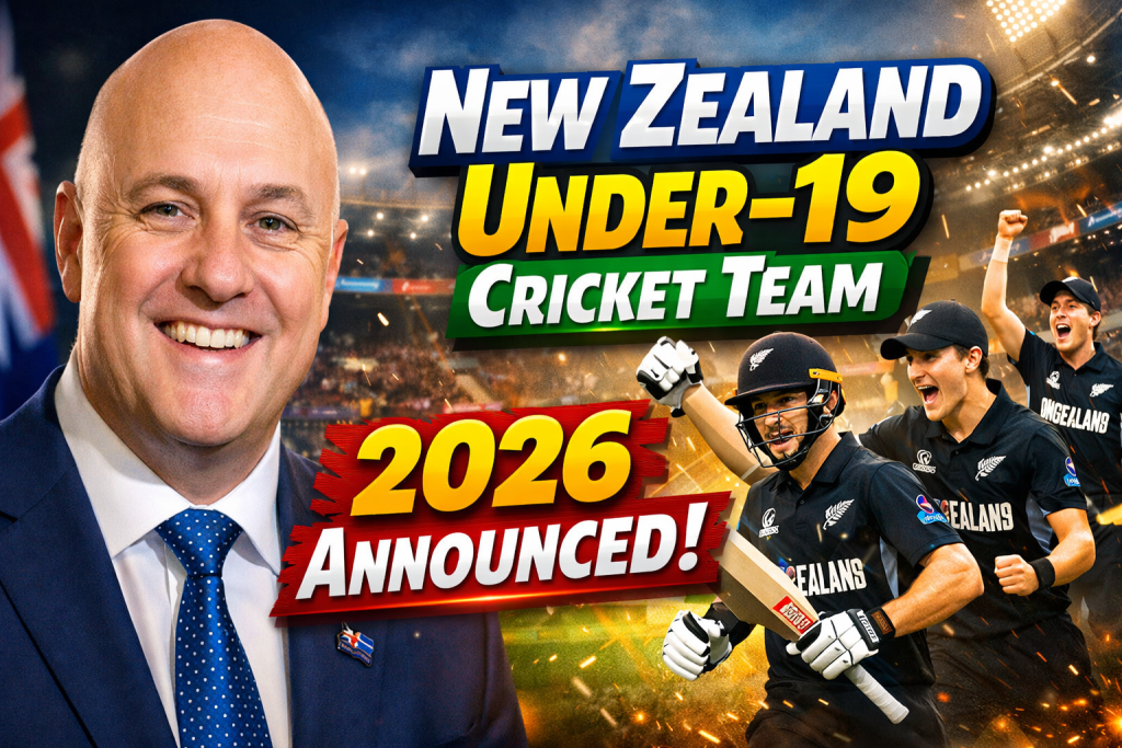 New Zealand Under-19 Cricket Team 2026 Announced Full Young Black Caps Squad for Junior World Cup