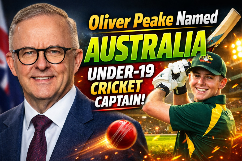 Oliver Peake Named Australia Under-19 Cricket Captain Rising Star to Lead Next Generation