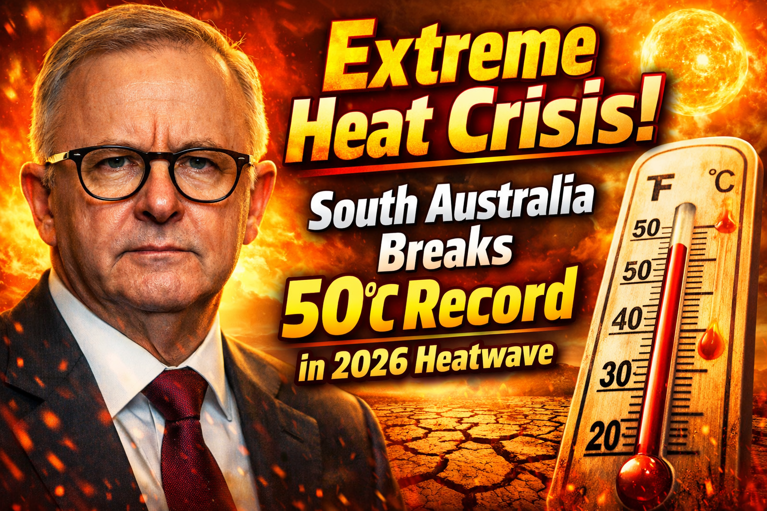 Extreme Heat Crisis South Australia Breaks 50°C Record in 2026 Heatwave