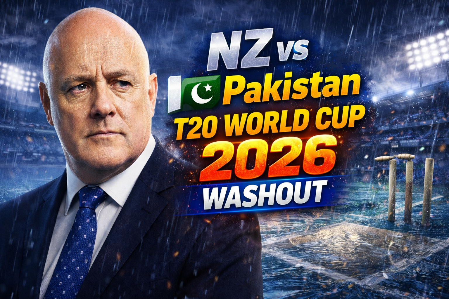 NZ vs Pakistan T20 World Cup 2026 Washout Match Cancelled After Rain Disruption