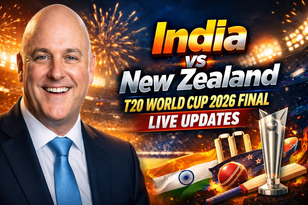 India vs New Zealand T20 World Cup 2026 Final Live Updates Finn Allen’s Fastest Century & Santner’s Spin Tactics vs India
