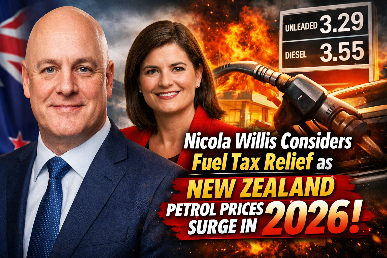 Nicola Willis Considers Fuel Tax Relief as New Zealand Petrol Prices Surge in 2026